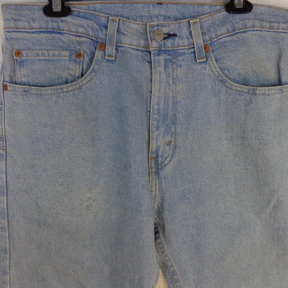 GREAT VINTAGE Levis 505 34x29 Straight Leg Light Wash 1992 ORANGE TAB USA - Picture 3 of 8